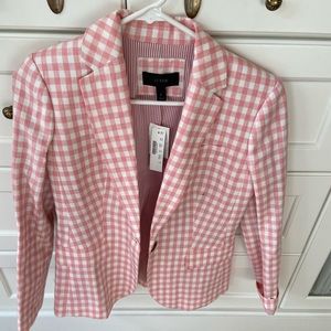 Adorable pink plaid blazer . Nwt.